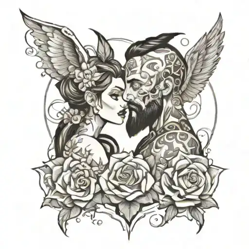 relationship tattoo design idea