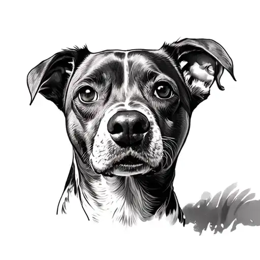 JUST THE nose print of a dog turned into a tomato tattoo design idea