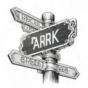 park avenue street sign tattoo design idea