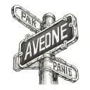 park avenue street sign tattoo design idea