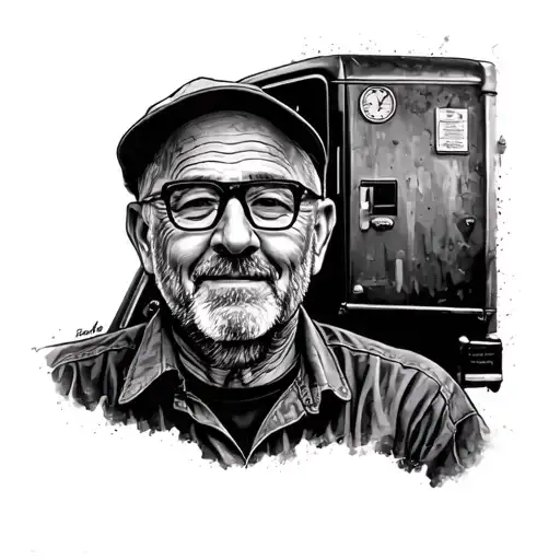 memorial for my dad who passed away from cancer. he was a mechanic  tattoo design idea