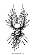 momento Mori memento vivere Icarus falling tattoo design idea