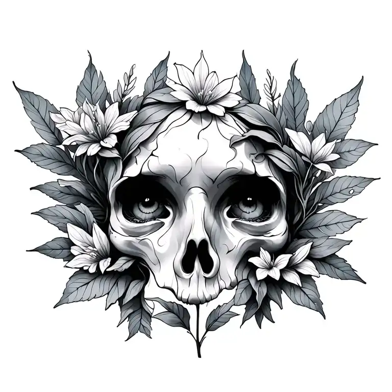nature elements tattoo design idea