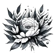 nature elements tattoo design idea