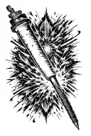 welding torch surrounded tattoo design idea