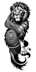 Lion, Gladiator, Strength, Circle of Life, Power, Love, Astronomy, Ancient Rome, Ancient Egypt.  tattoo design idea