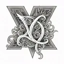 YAHWEH written tattoo design idea