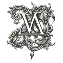 YAHWEH written tattoo design idea