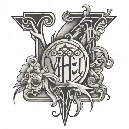 YAHWEH written tattoo design idea