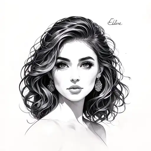 Elaine in the form of infinity tattoo design idea