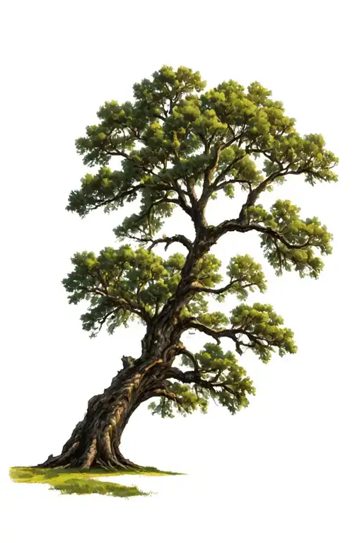 live oak tree tattoo design idea