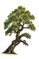 live oak tree tattoo design idea