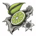 lime wedge tattoo design idea