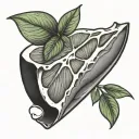 lime wedge tattoo design idea