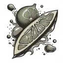 lime wedge tattoo design idea