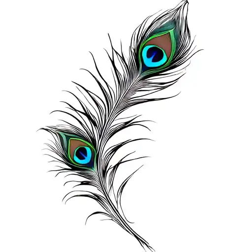 Shiva Shakti peacock feather together symbolizing tattoo design idea