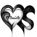 Two interlocking hearts: Each heart containing one name (Danielle in one, Ma’Kari in the other), joined by an infinity s tattoo design idea