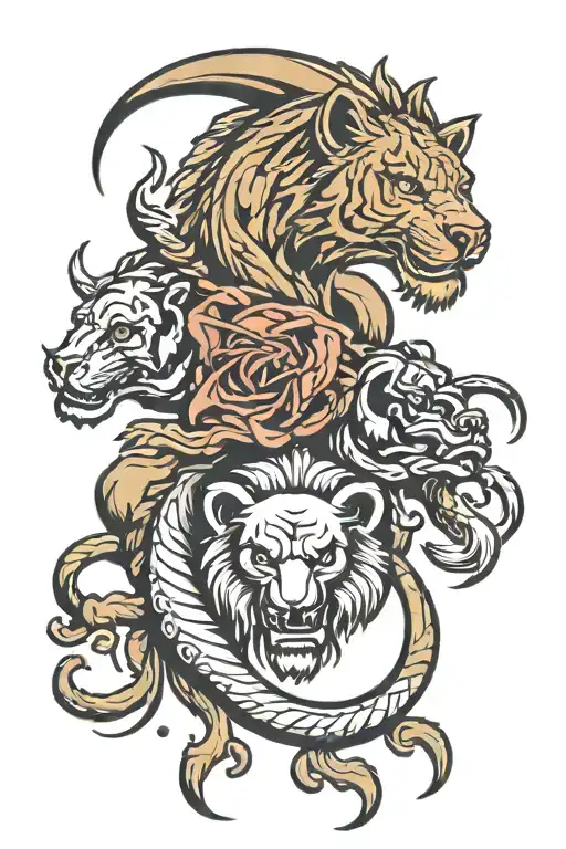 Leo father cancer son Scorpio daughter  tattoo design idea