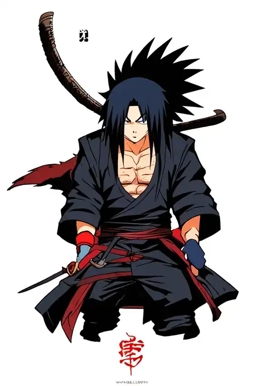 Madara with obito uchiha tattoo design idea