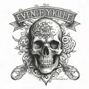 Even if you kill me, your life is mine tattoo design idea