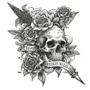 Even if you kill me, your life is mine tattoo design idea