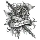 Even if you kill me, your life is mine tattoo design idea