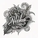 nikita name tattoo design idea