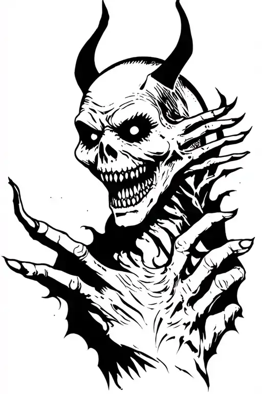 evil and dark tattoo design idea