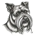 schnauzer mini black tattoo design idea