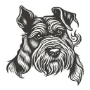 schnauzer mini black tattoo design idea