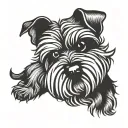 schnauzer mini black tattoo design idea