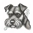 schnauzer mini black tattoo design idea