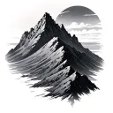 table mountain range tattoo design idea