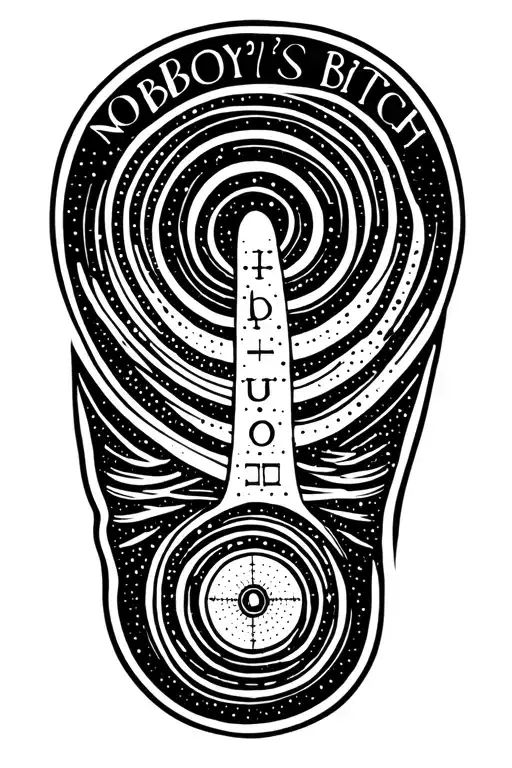 "Nobody's Bitch" "Nobody's Bitch" Science inspired tattoo featuring the fibonacci sequence, horizontal lines, alchemical element symbols, dotted lines tattoo design idea