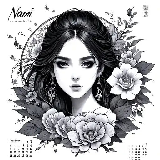 Naori calendar tattoo design idea