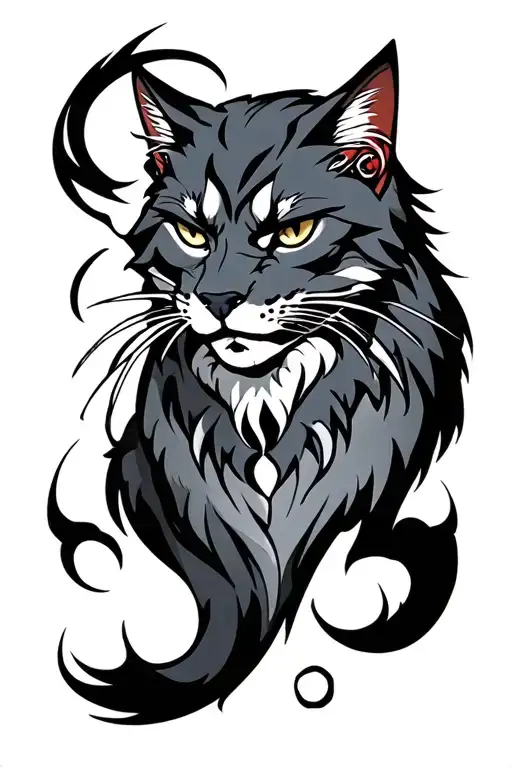 hellcat tattoo design idea