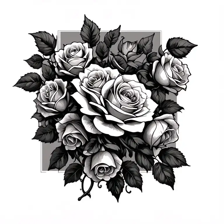 Roses On A Vine climbing from lower forearm to wrist to thumb tattoo design idea