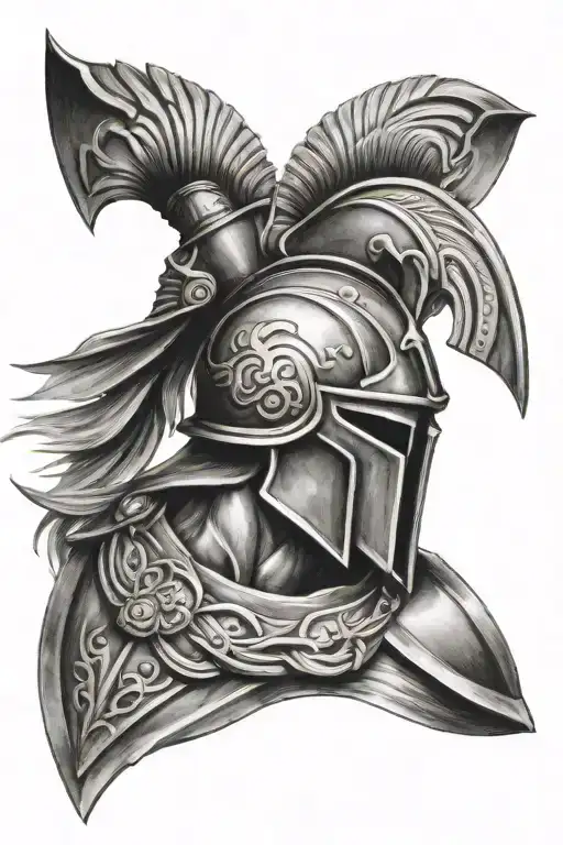greek spartan hoplite tattoo design idea