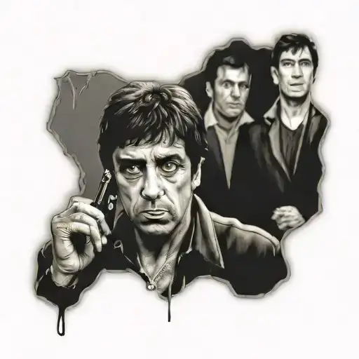 scarface Al Pacino tattoo design idea
