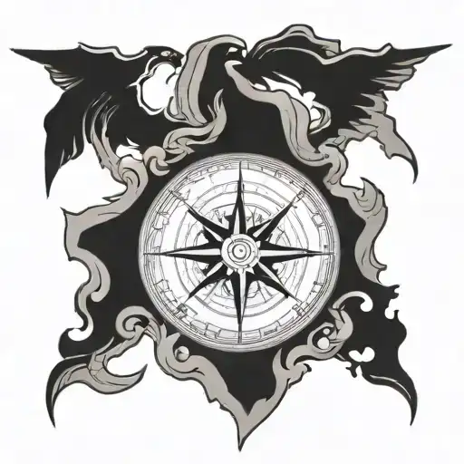 compass zeus ancient greece  tattoo design idea
