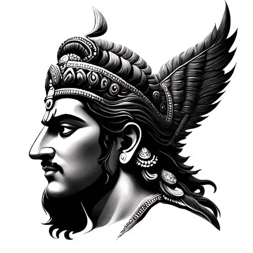 Lord Vishnu 10 decreases tattoo design idea