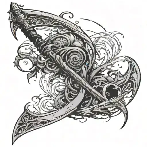 scythe tattoo design idea