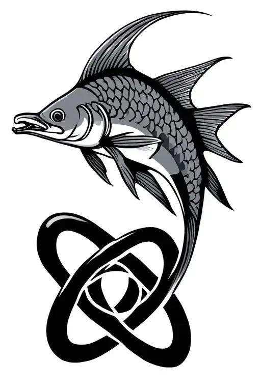 Celtic Knot Sailfish tattoo design idea
