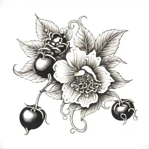 huckleberry tattoo design idea
