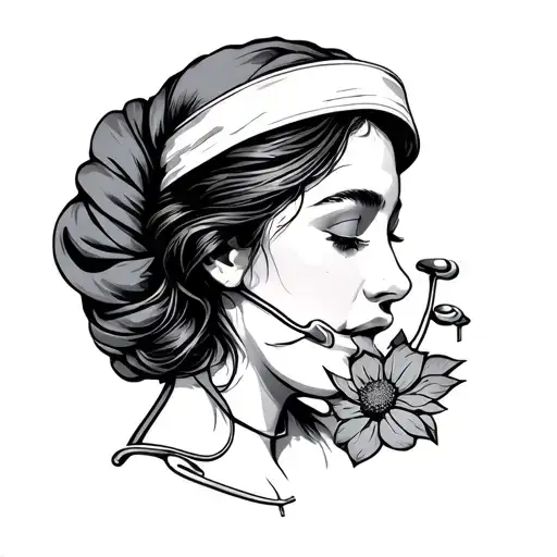 nursing tattoo minimal tattoo design idea