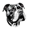Pitbull face tattoo design idea