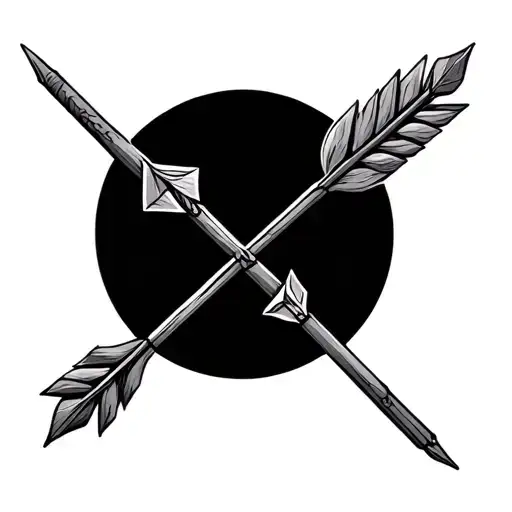 two arrows in a quiver representing my kids tattoo design idea