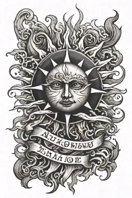 sun with text all i know is its turbulence and love is on my side underneath   tattoo design idea