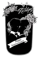 kids birthdays with wedding anniversary  tattoo design idea