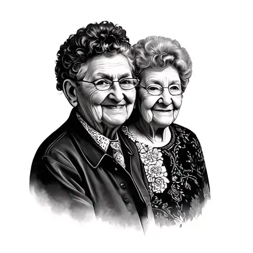 Grandparents tattoo design idea